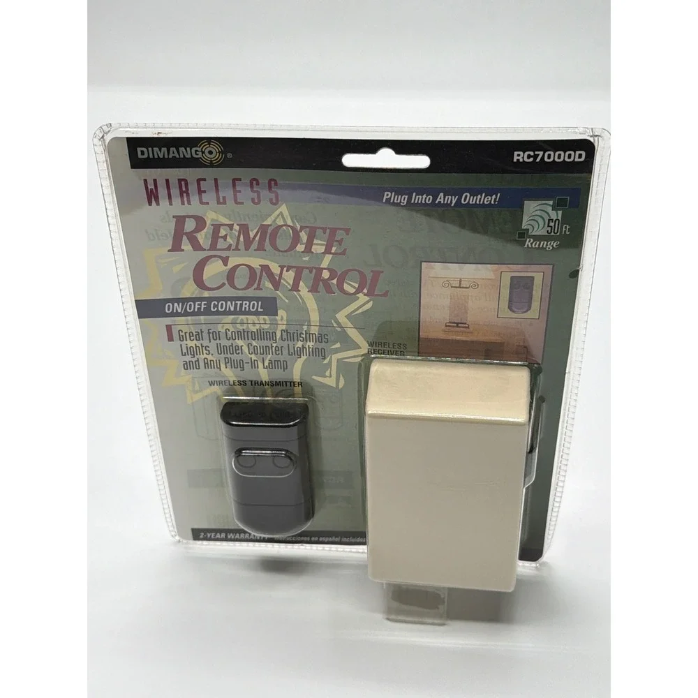 Dimango RC7000D Wireless Remote Control On Off Outlet Receiver Transmitter 50ft